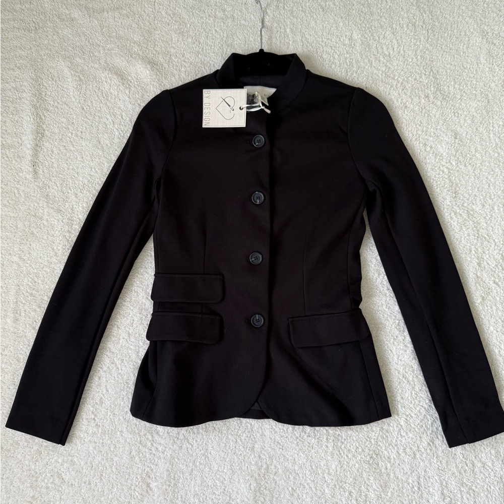 NWT By design black blazer with mandarin collar size XS